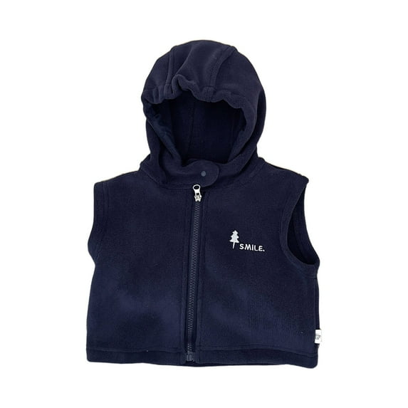 ANINEO Boys Winter Hooded Sleeveless Jackets Teenager Zip Vests Kids Outerwear Warm Coats Kids Fashionable Casual Tops Trendy Child Wear