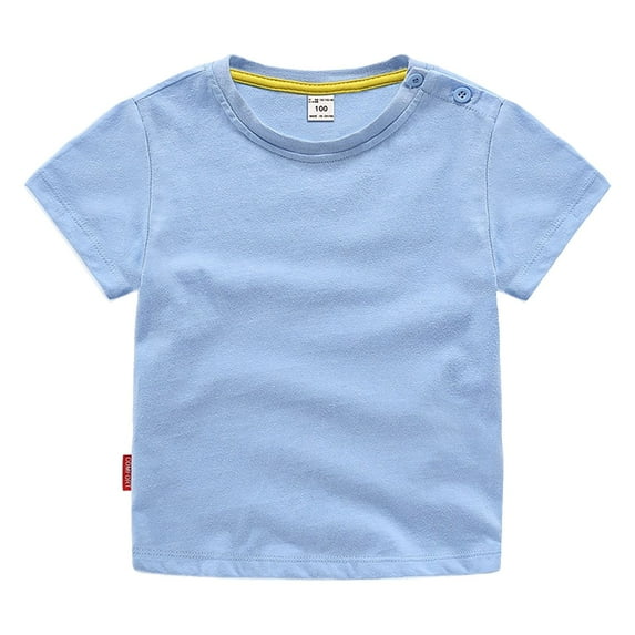 ANINEO Boys and Girls' Classic Fit Crewneck T Shirt | Organic Soft Pack Short Sleeve Basic Toddlers and Kids