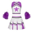 thumbnail image 1 of ANINEO Cheerleader Outfits for Girls Cheerleader Outfit with Pom Poms for Halloween Sports Cheerleader Gifts, 1 of 3