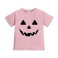 thumbnail image 1 of ANINEO Child Boys Girls Halloween T-Shirts Pumpkin Face Print Shirt Short Sleeve Casual Tops Tee For Fall Festival Party Birthday, 1 of 4