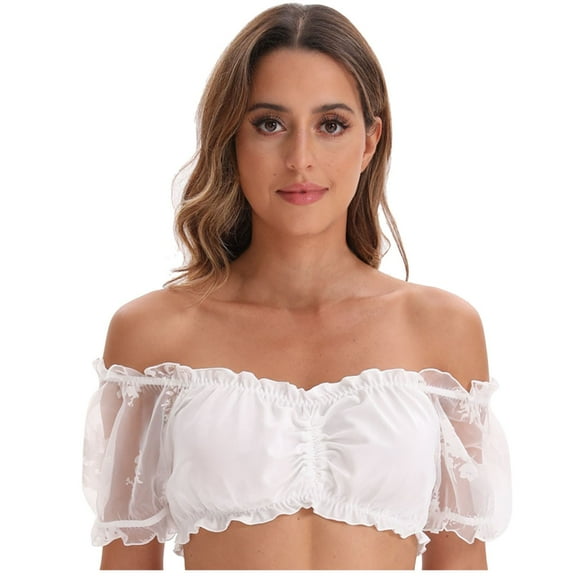 ANINEO Germany Oktoberfest Dirndl Comfy Maid Uniform Womens Vintage Dirndl Dress Short Sleeve Festival Waitress Ruffle Cute Party Dresses Stage Performance Dress Tank Vest Tops