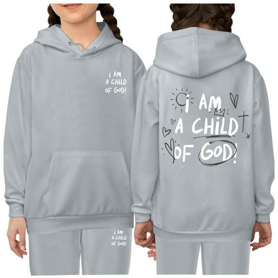ANINEO Girls 2 Piece Outfits Hoodie Sweatsuit Sets Oversized Sweatshirt and Baggy Fall Fashion Sweatpant with Pockets