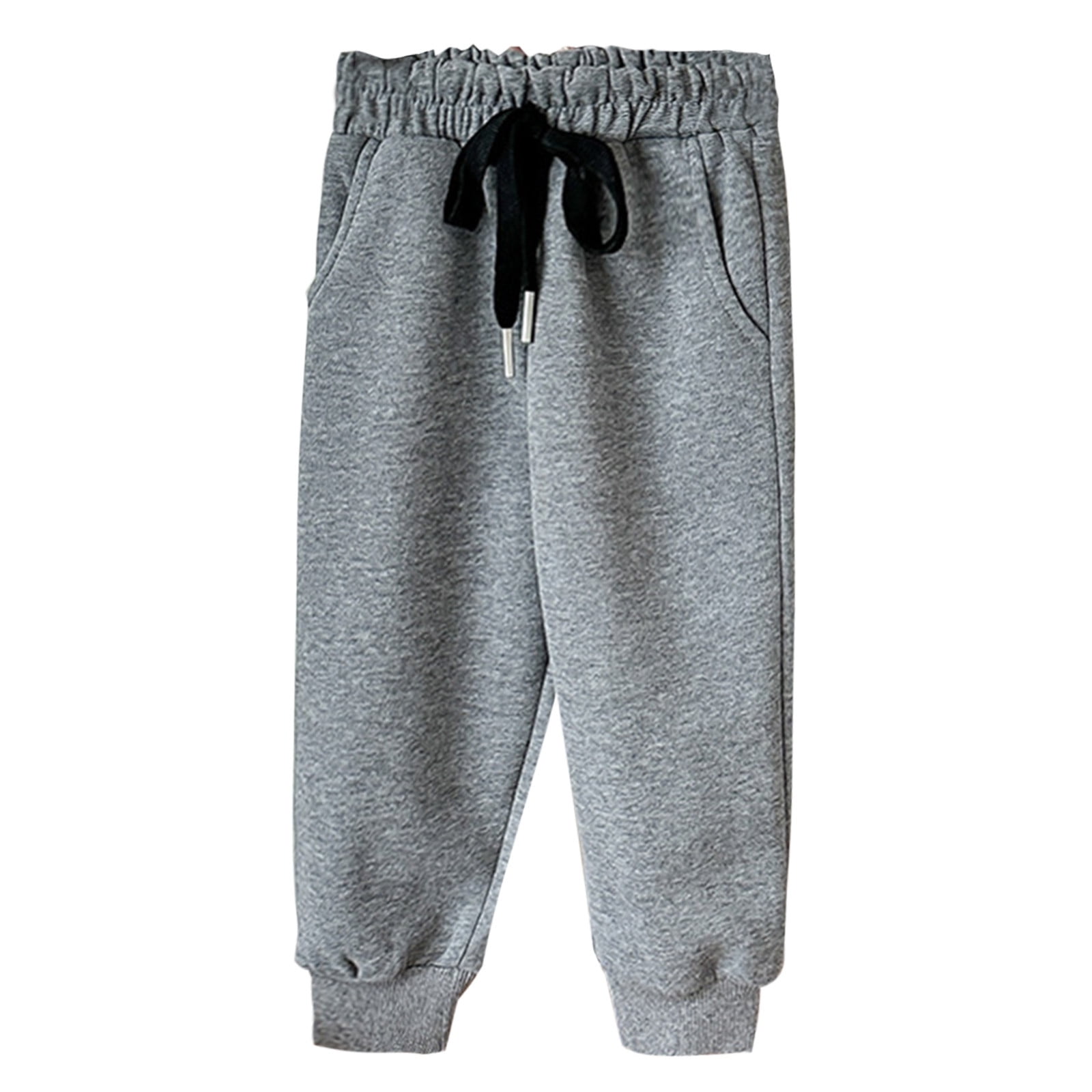 Elastic Waist Sweatpants with Slant Pockets