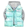 thumbnail image 1 of ANINEO Girls Crop Puffer Vest Drawstring Full-Zip Reversible Puffy Vest Winter Waistcoat, 1 of 3