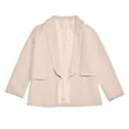 thumbnail image 1 of ANINEO Girls Long Sleeve Shawl formal Suit Jacket Open Front Inner Pocket for Kids, 1 of 7