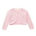 thumbnail image 1 of ANINEO Girls Long Sleeve Sparkle Bolero Cardigan Kids Button Closure Knitted Shrug Cropped Sweaters Tops 1-5 Years, 1 of 4