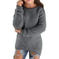 thumbnail image 1 of ANINEO Girls Long Sleeve Sweaters Soft Loose Comfortable Long Sleeve Pullover Long Sleeve Sweater Kids Cozy Warm Thick Knit Tops Cute Fall Clothing Cozy Toddler Wear, 1 of 5