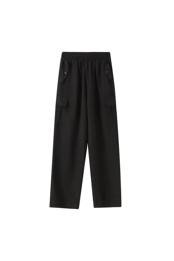 Girls Wide Leg Pants Flowy Loose Fit Palazzo Pants for Girls Kids Linen Trousers Casual Beach 4-13Y