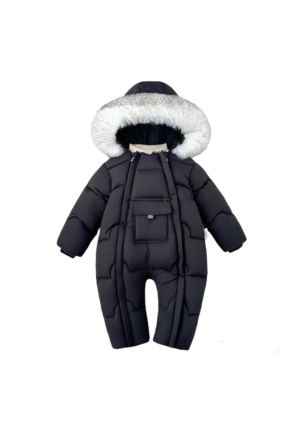 Girls Winter Snowsuit Jumpsuit With Attached Mittens And Booties Double Zipper For Kids Teenager Warm Onesie Relaxed Fit Kids Wear