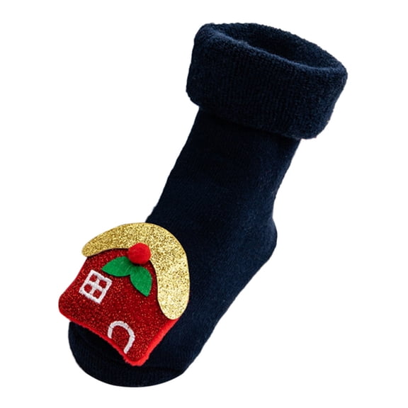 ANINEO Kids Boys Girls Slipper Socks Cute Animal Fuzzy Winter Warm Lining Christmas Socks With Grippers