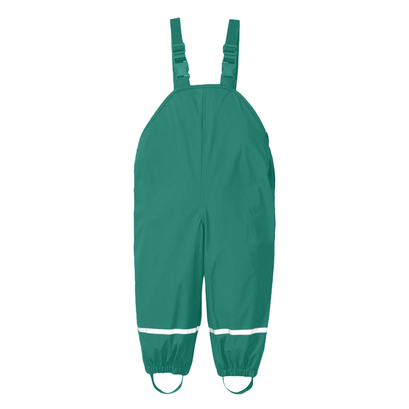 Kids Waterproof Rain Pants With Suspenders - Lined Trousers For Toddler & Children (2-11 Years) - View #8