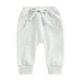 thumbnail image 1 of ANINEO Kids Solid Color Casual Pants Girls Boys Comfortable Everyday Trousers With Elastic Waist Playful Design Leisure Toddler Wear, 1 of 6