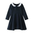 thumbnail image 1 of ANINEO Kids Toddler Baby Girls Spring Summer Print Ruffle Long Sleeve Dress, 1 of 5