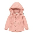 thumbnail image 1 of ANINEO Kids Trench Coats Boys Girls Long Raincoat With Hood Autumn Windbreaker Casual Outerwear Long Sleeve Jacket Cozy Toddler Wear, 1 of 8