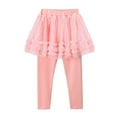 thumbnail image 1 of ANINEO Little Girls Footless Leggings with Tutu Ruffle Skirt Stretchy Pantskirt, 1 of 7
