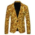 thumbnail image 1 of ANINEO Men 3D Sequin Suit Printed Pockets Lapel Button Up Blazers Suit Style Three Trendy Male Dailywear, 1 of 2