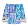 thumbnail image 1 of ANINEO Men Boho Drawstring Waist Paisley Print Summer Beach Shorts Male Bottoms, 1 of 2