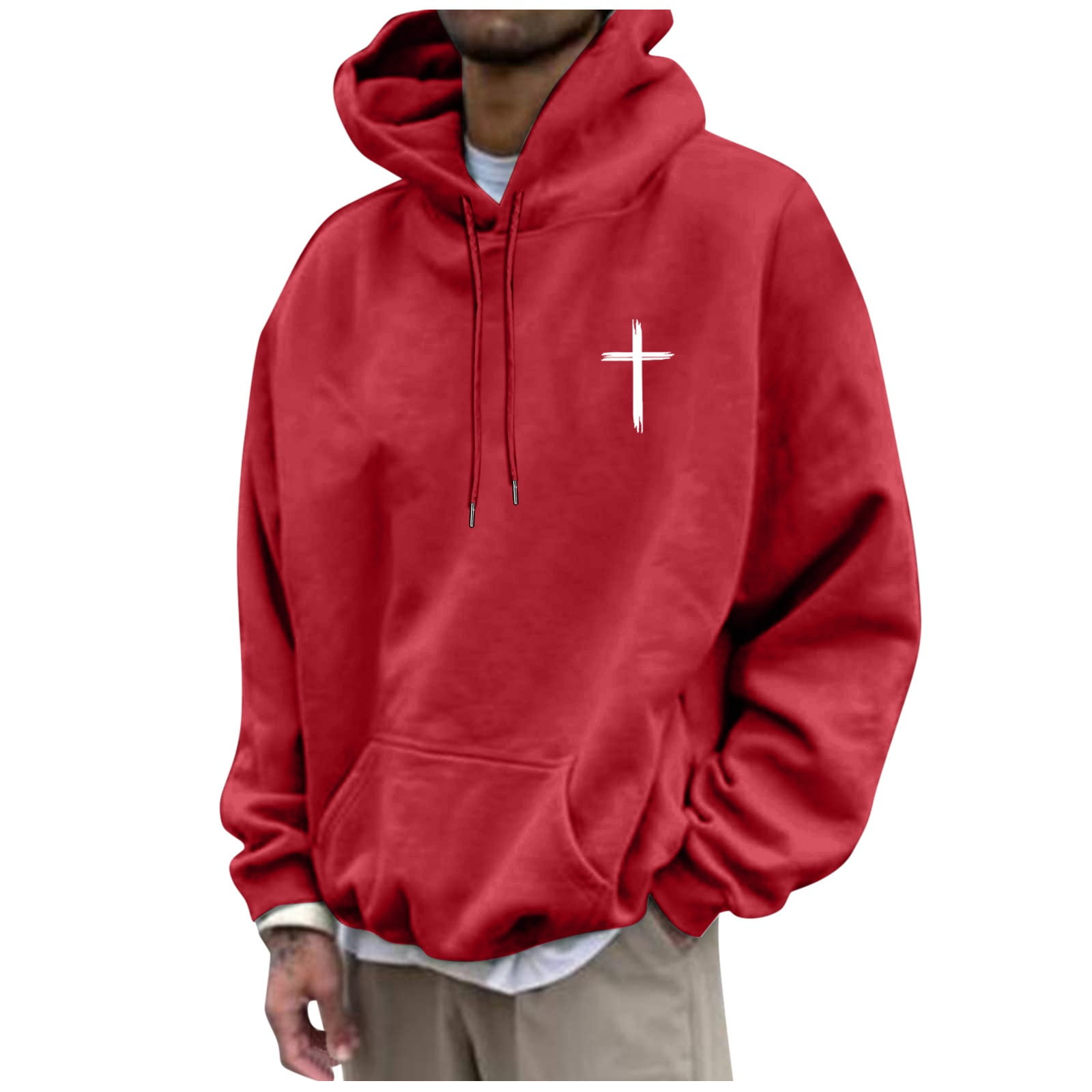 ANINEO Men Casual Long Sleeve Graphi Hooded Sweatshirts Fall Winter ...