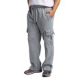 thumbnail image 1 of ANINEO Men Fitness Running Trousers Drawstring Pants Loose Waist Solid Color Pockets Loose Sweatpants Male Slacks, 1 of 9