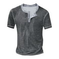 thumbnail image 1 of ANINEO Men Short Sleeve Summer O-Neck Casual Tops Men T Shirts Solid Color O-Neck Classic Male T-Shirts, 1 of 2