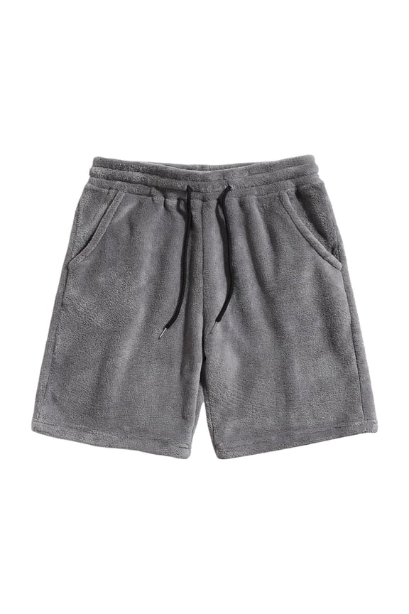 Men Solid Color Man High Street Fashion Trend Pleated Design Straight Leather Shorts Versatile Summer Casual Outdoor Bottoms