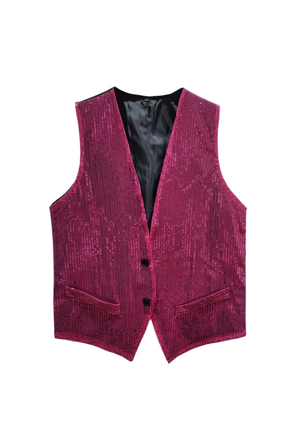 Men Suit Vest Slim Fit Business Wedding Sleeveless Tank Solid Color Classic Male Dailywear