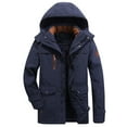 thumbnail image 1 of ANINEO Men Winter Jacket Padded And Thickened Loose Casual Style With Pockets Jacket Coats Long Sleeve Solid Color Male Outwear, 1 of 3