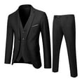 thumbnail image 1 of ANINEO Mens Suit Slim 3 Piece Suit Outfits Sets Business Wedding Party Jackets Vests Pants Long Sleeve Solid Color Stylish Male Clothes Sets, 1 of 3