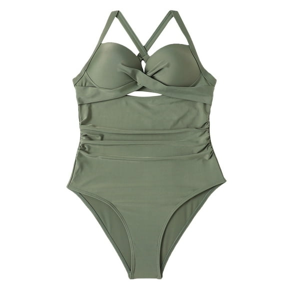 ANINEO Monokini Women Suit Bathing Swimsuit High Waist Up Wrap Swimwear Push Swimwears Comfort Hawaii Summer Tropical Brazilian Beachwear