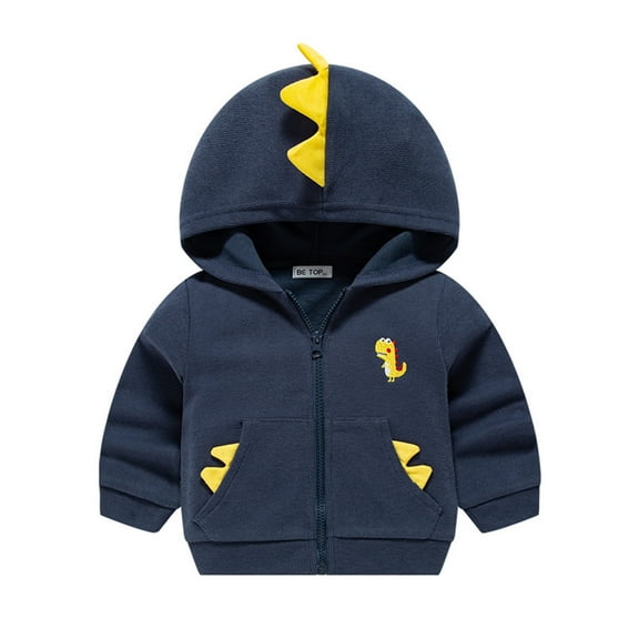 ANINEO Toddler Baby Boys Fall Winter Dinosaur Hooded Coat Jacket Sweatshirt Clothes