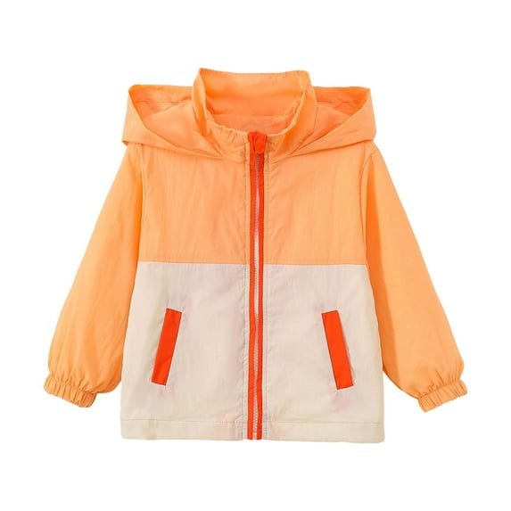 ANINEO Toddler Baby Boys Girls Lightweight Windbreaker Jacket Casual Zip Up Jackets With Hooded 1-6 Years