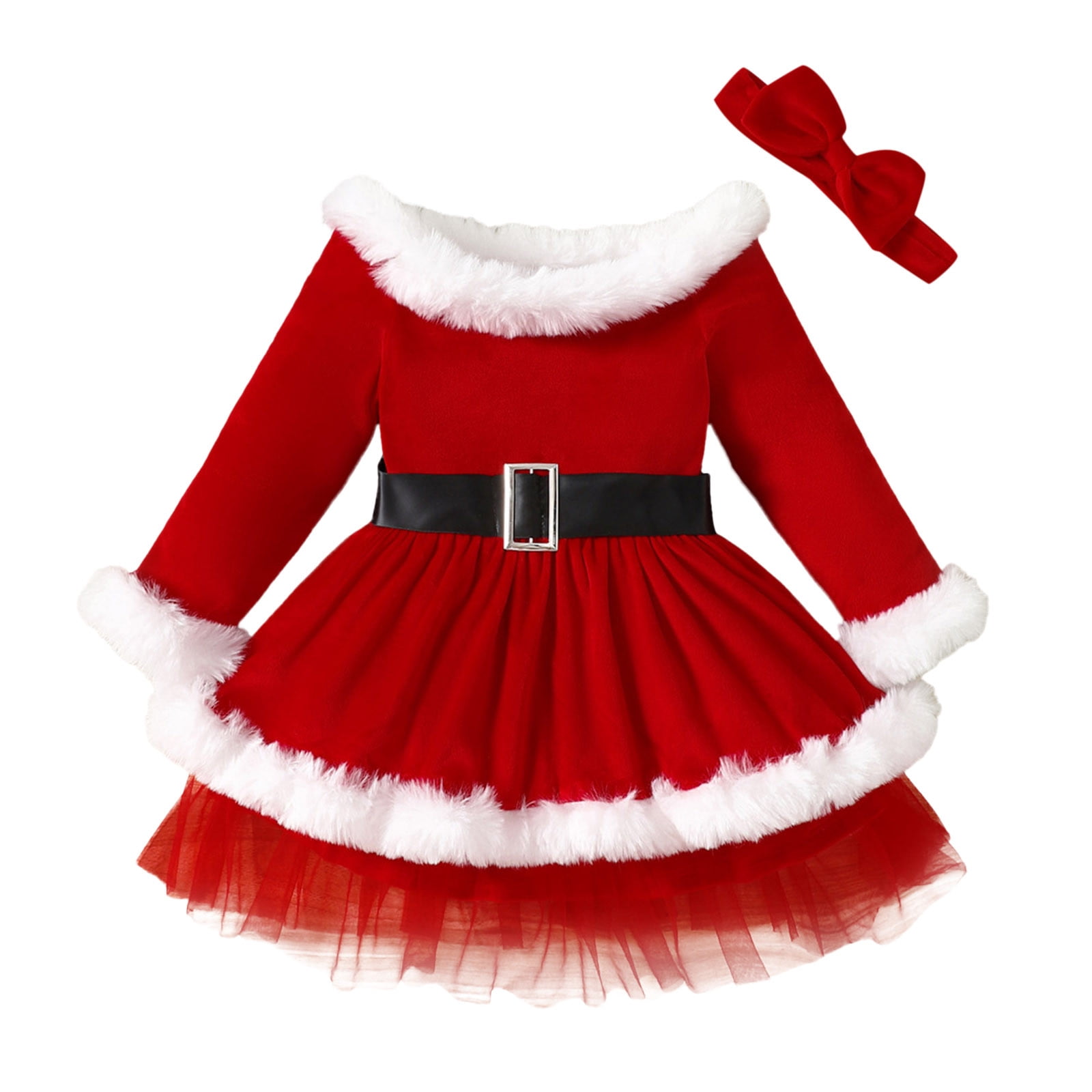 ANINEO Toddler Baby Girl Christmas Outfit Dress Girls Tutu Tulle ...