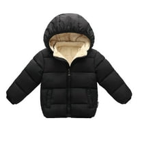ANINEO Toddler Baby Boys Girls Solid Winter Hooded Coat Jacket Thick Warm Outerwear Clothes