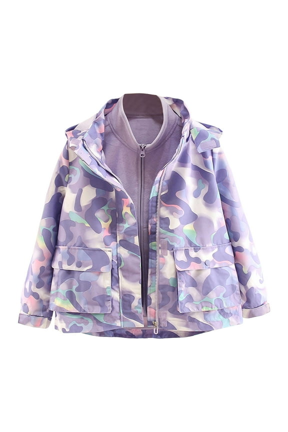 Toddler Kids Girls Boys Hooded Camouflage Snowsuit Winter Warm Coat Outdoor Jacket Outfits