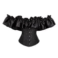 thumbnail image 1 of ANINEO Women Elegant Vintage Cap Sleeves Brocade Bustier Corset Tops, 1 of 4
