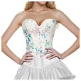 thumbnail image 1 of ANINEO Women Elegant Vintage Cap Sleeves Brocade Bustier Corset Tops, 1 of 6