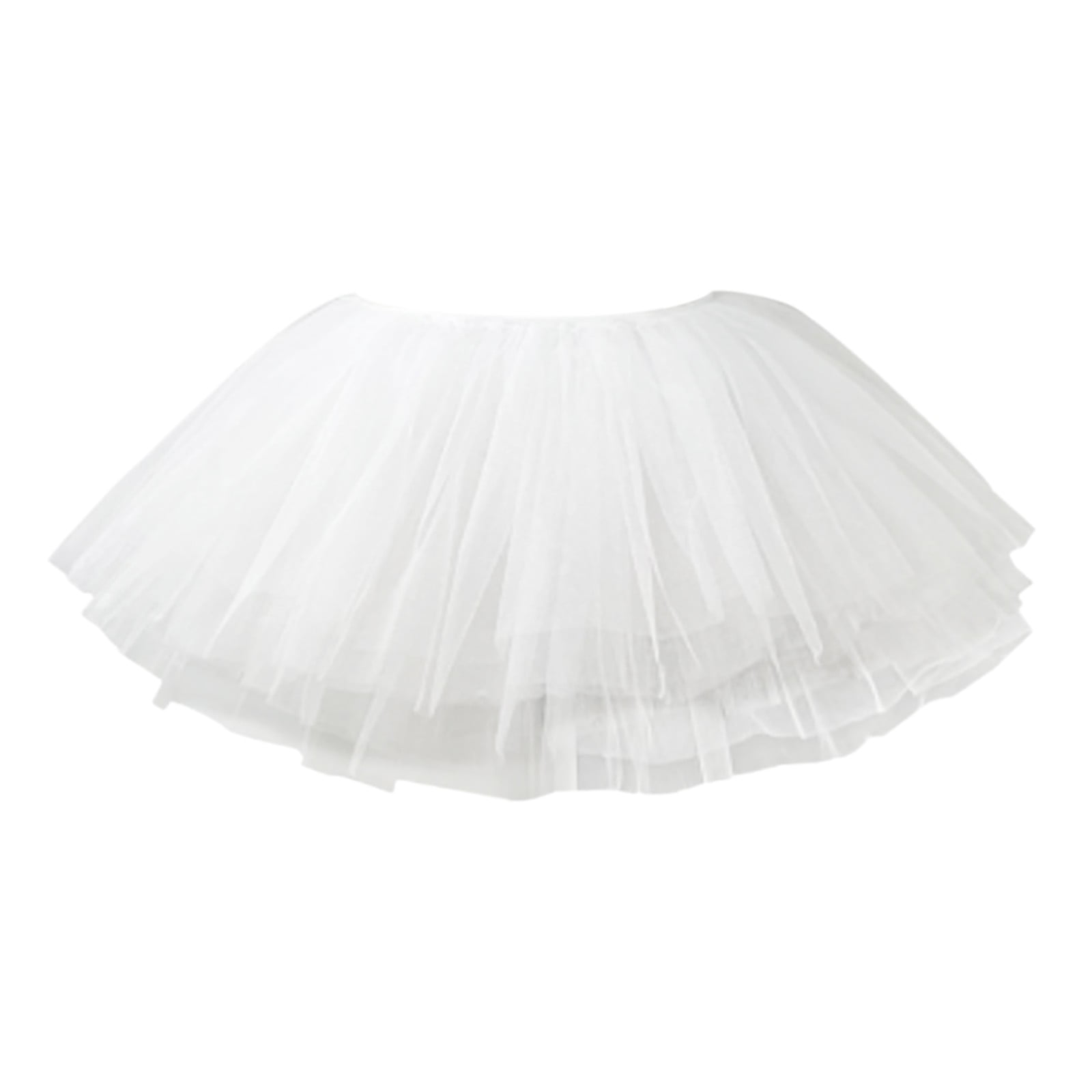 ANINEO Women Petticoat 2 Adjustable Hoop Skirt Lace Short