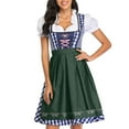 thumbnail image 1 of ANINEO Women Plus Size German Dress Square Neck Apron Oktoberfest Dirndl Comfy Maid Uniform Festival Waitress Girl Clothess, 1 of 4