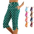 thumbnail image 1 of ANINEO Women Polka Dot Fashion Comfortable Casual Mid Waist Sport Pants Boho Ladies Solid Color Summer Trousers, 1 of 5