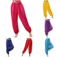 thumbnail image 1 of ANINEO Women Sequin Pants Belly Dance Performance Dance Pants Chiffon Highlight Pants Cozy Ladies Solid Color Summer Trousers, 1 of 3