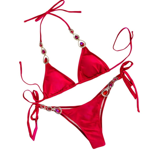 ANINEO Women Sexy Bikini Strappy Swimsuit Beach Vacation Swimwear Comfort Hawaii Summer Tropical Brazilian Beachwear