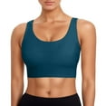 thumbnail image 1 of ANINEO Women Sports Bra Bikini Tops Swim Bra Athletic Swim Tops O-Neck Bathing Tops Solid Color Classic Brassiere, 1 of 7