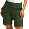 thumbnail image 1 of ANINEO Women Summer Solid Color Comfortable Straight Shorts With Pockets Casual Shorts Soft Daily Female Bottoms, 1 of 8