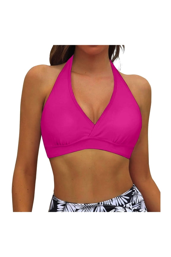 Women Swimwear Bikini Tops Push Up Swimsuit Tops Versatile Hawaii Summer Tropical Brazilian Beachwear