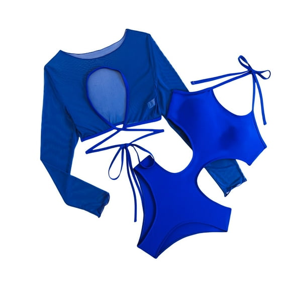 ANINEO Women Swimwear One Shoulder Hollowed Out Swimsuit Removable Solid Color Swimsuit Classic Hawaii Summer Tropical Brazilian Beachwear