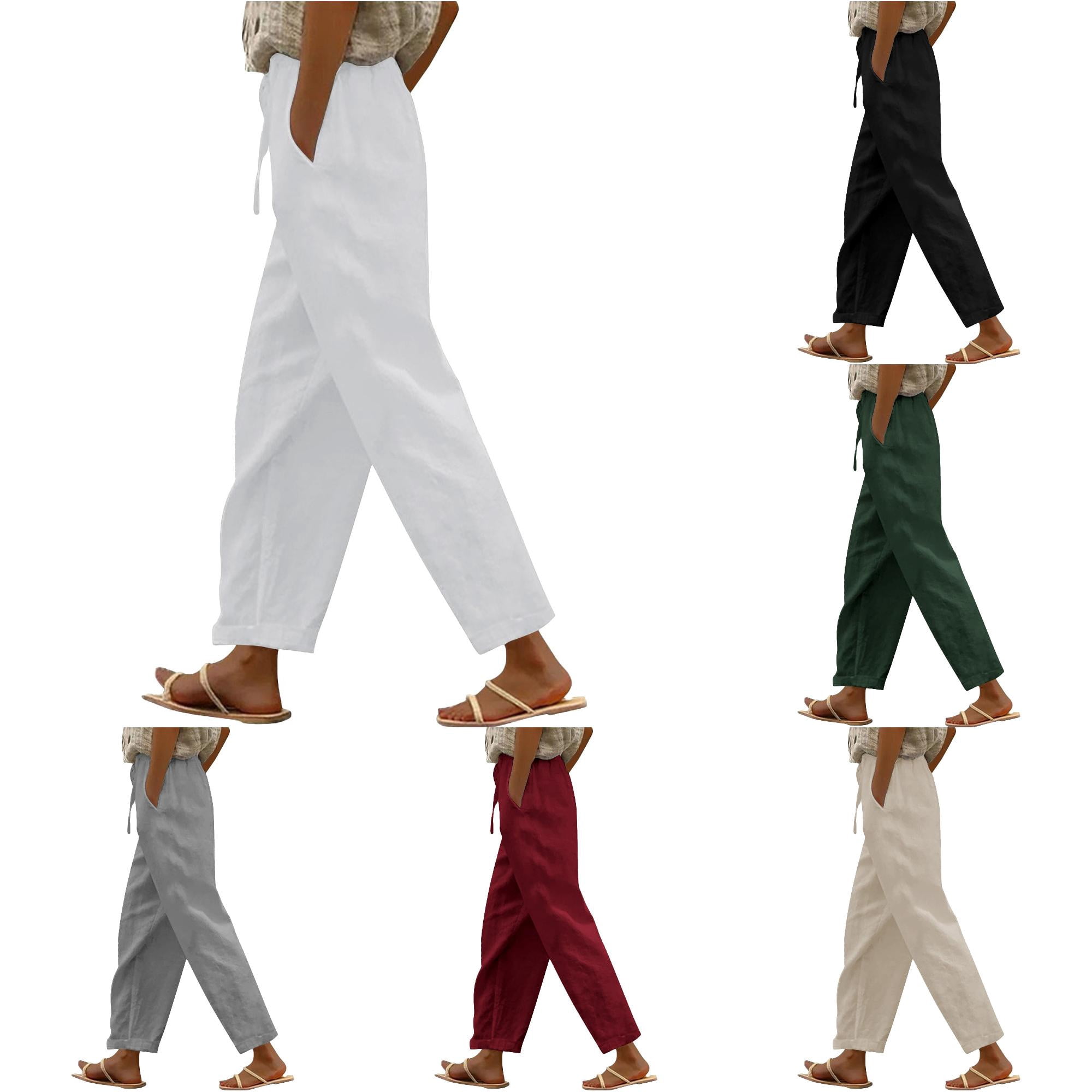ANINEO Women's Casual Pants For Everyday Use Comfortable Long Pants ...
