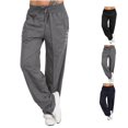 thumbnail image 1 of ANINEO Womens Autumn Winter Solid Color Wide Leg Sports Loose Casual Long Pants Trousers Stylish Female Summer Dailywear, 1 of 5
