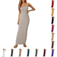thumbnail image 1 of ANINEO Womens Summer Dresses Casual Solid Color Casual Sleeveless Crew Neck Versatile Dress, 1 of 4