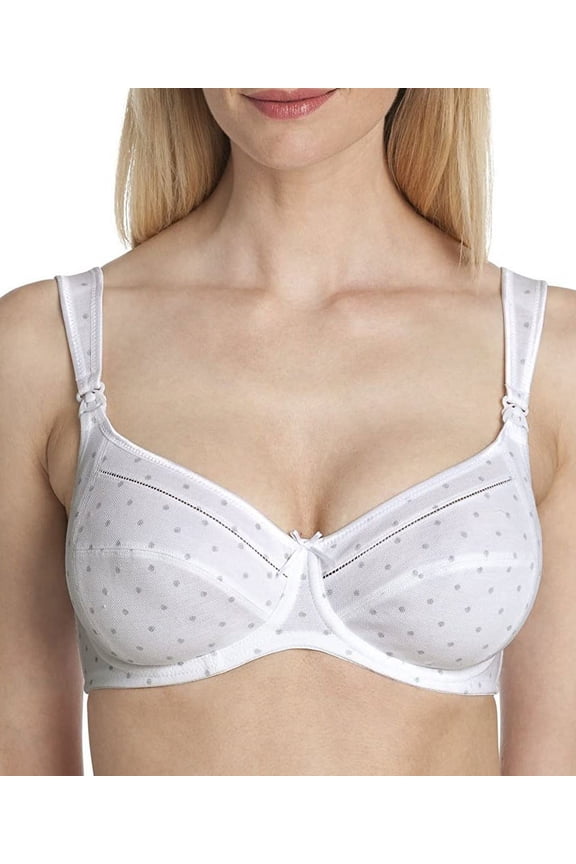 Pearl White Miss Cotton Non-Padded Nursing Bra, US 34F, UK 34E, NWOT