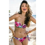 ANITA ROSA FAIA Neon Coco Light Bandeau Bikini Set, US 8C, UK 32C, NWOT